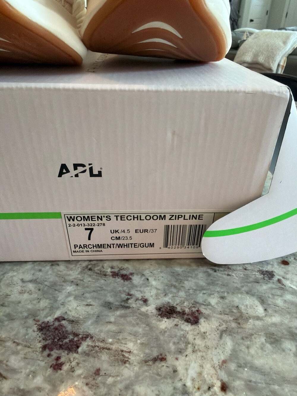 APL Women's TechLoom Zipline Sneakers in Parchment/White/Gum Size 7 - Brand New - Picture 2 of 6